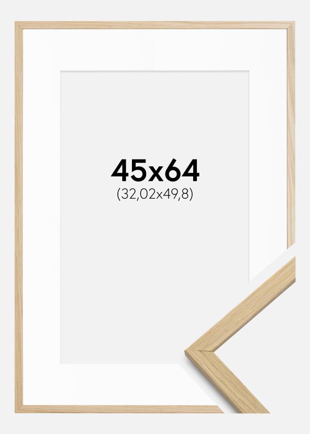 Cadre Edsbyn chêne 45x64 cm - Passe-partout blanc 13x20 inches
