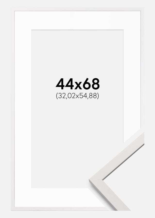 Cadre Edsbyn Blanc 44x68 cm - Passe-partout Blanc 13x22 inches