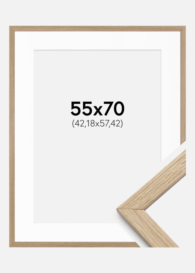 Cadre Stilren Chêne 55x70 cm - Passe-partout Blanc 17x23 inches