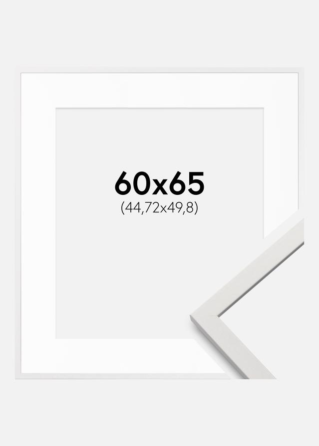 Cadre Edsbyn Blanc 60x65 cm - Passe-partout Blanc 18x20 inches
