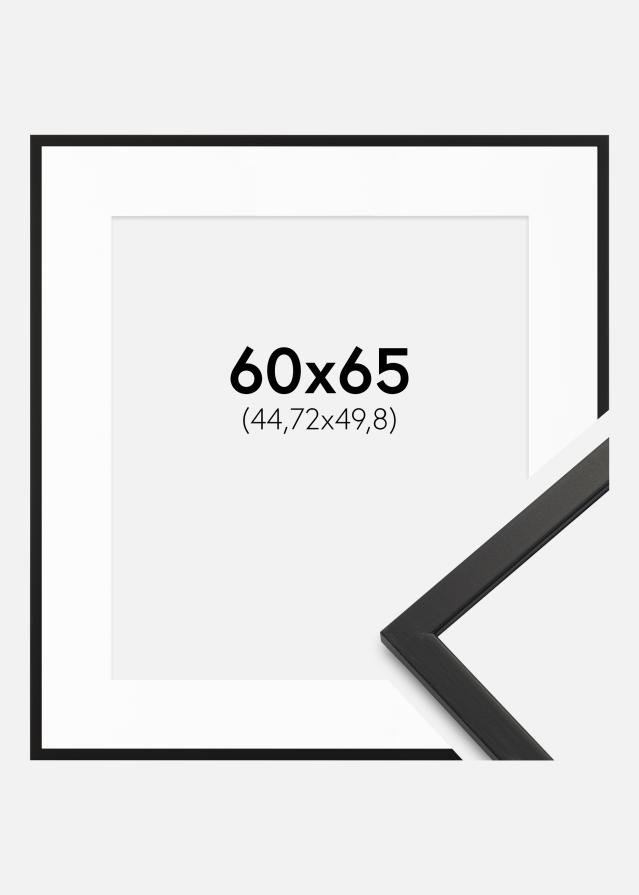 Cadre Edsbyn Noir 60x65 cm - Passe-partout Blanc 18x20 inches