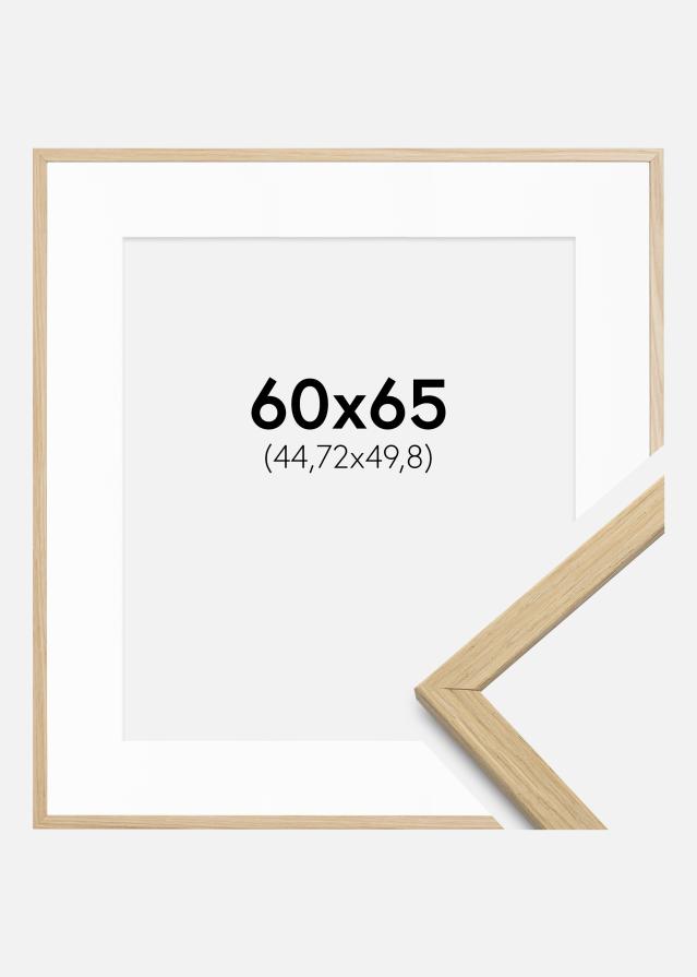 Cadre Edsbyn Chêne 60x65 cm - Passe-partout Blanc 18x20 inches