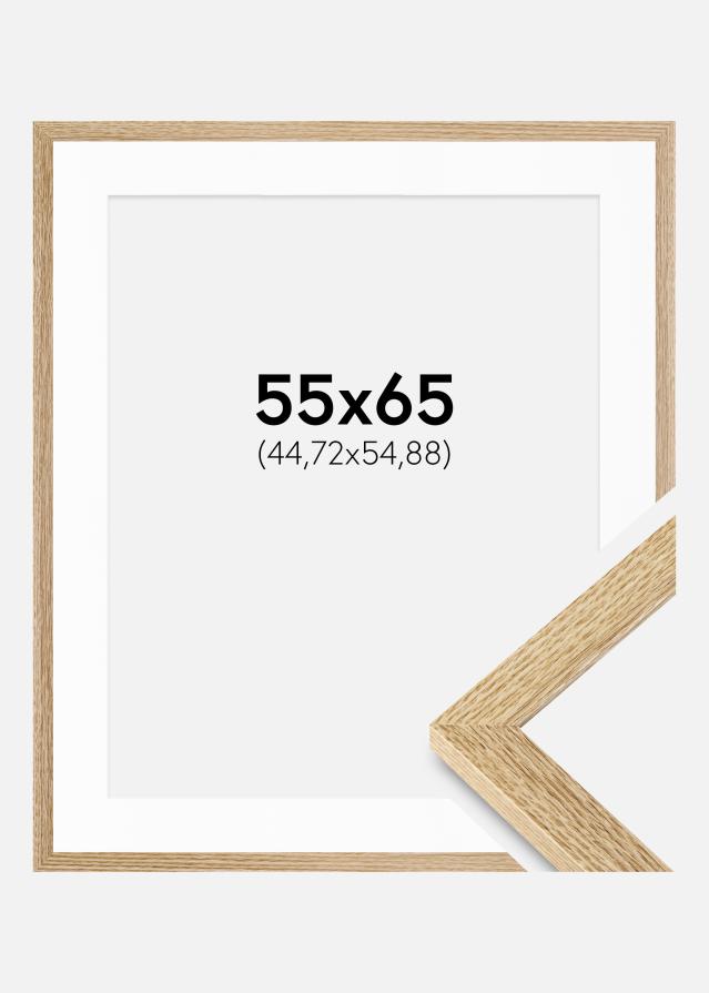 Cadre Selection Chêne 55x65 cm - Passe-partout Blanc 18x22 inches