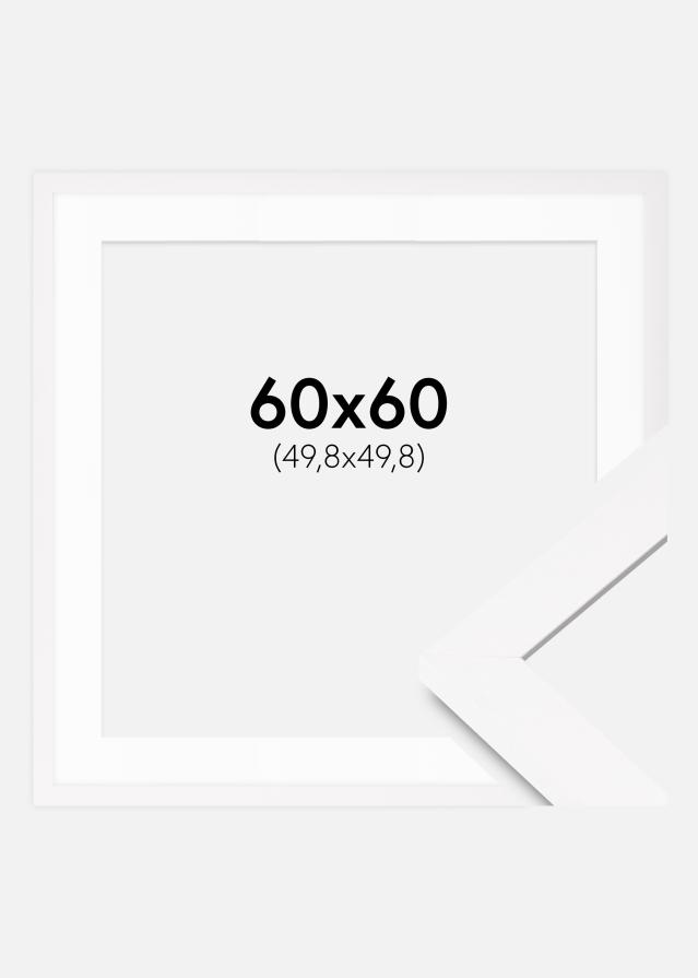 Cadre BGA Classic Blanc 60x60 cm - Passe-partout Blanc 20x20 inches