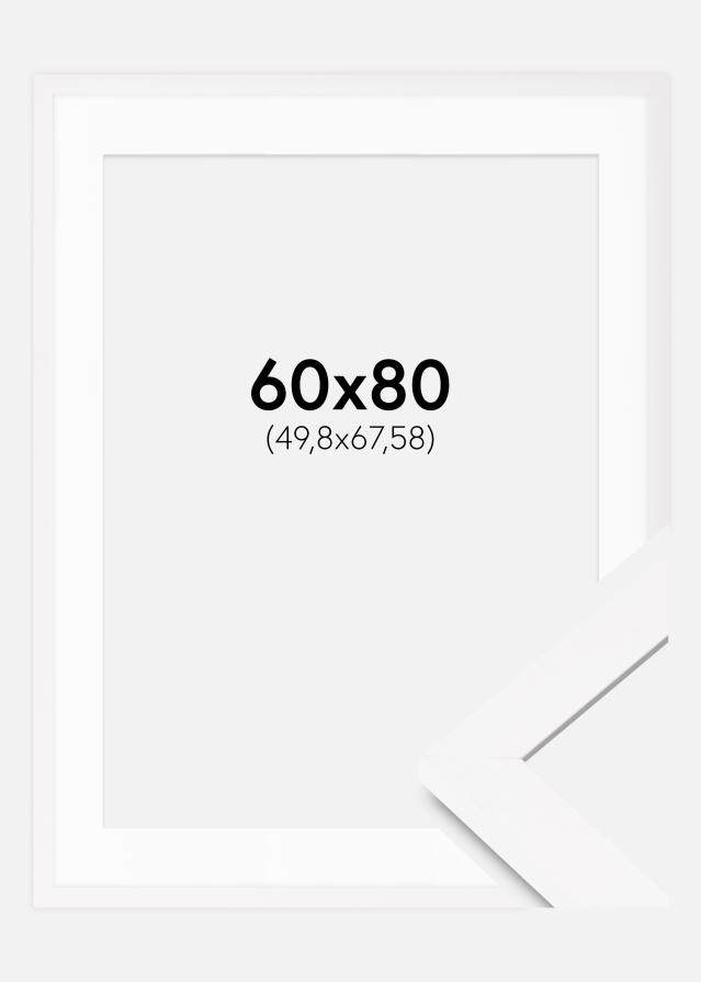 Cadre BGA Classic Blanc 60x80 cm - Passe-partout Blanc 20x27 inches