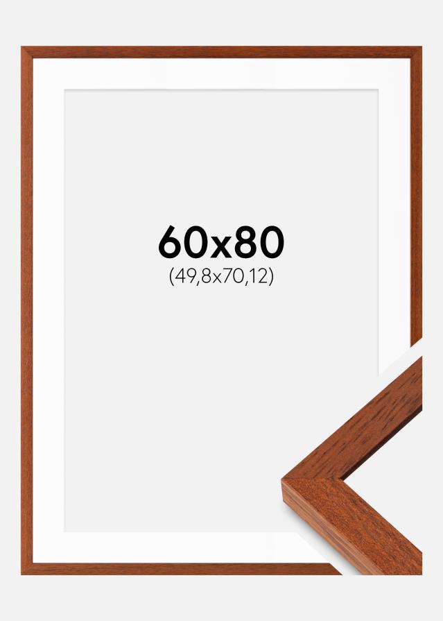 Cadre Hermes Cerise 60x80 cm - Passe-partout Blanc 20x28 inches