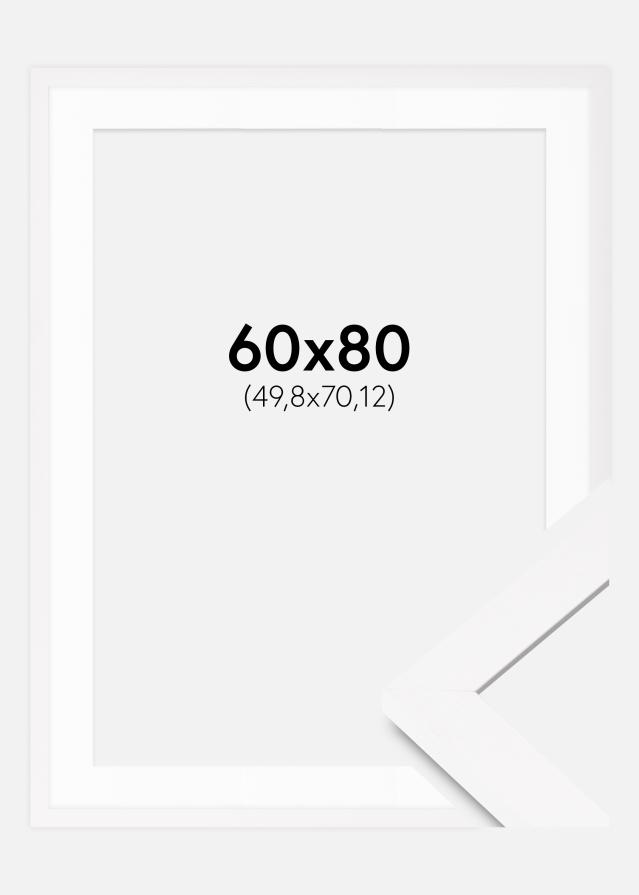 Cadre BGA Classic Blanc 60x80 cm - Passe-partout Blanc 20x28 inches