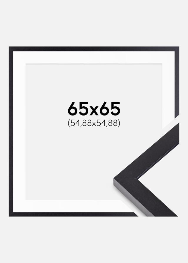 Cadre Selection Noir 65x65 cm - Passe-partout Blanc 22x22 inches