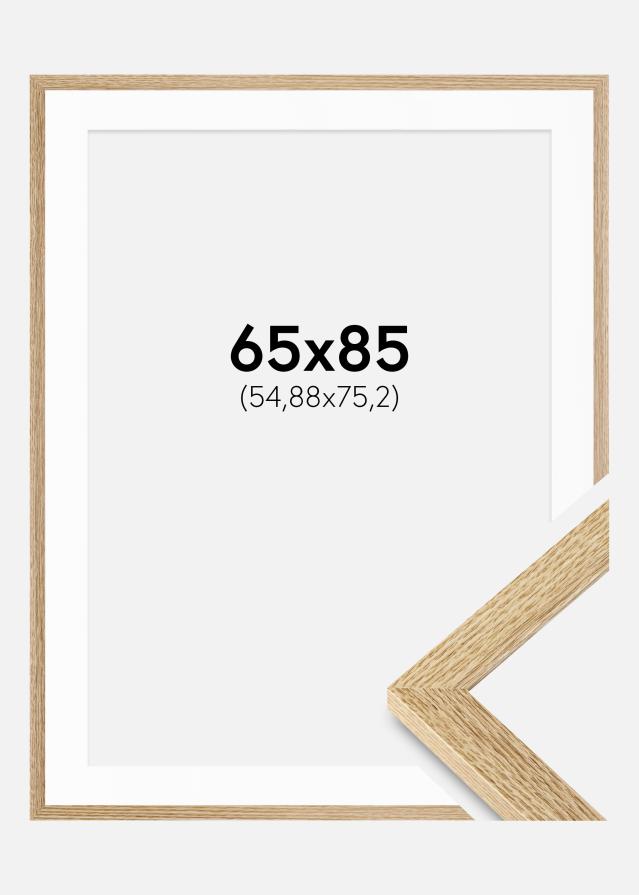 Cadre Selection Chêne 65x85 cm - Passe-partout Blanc 22x30 inches