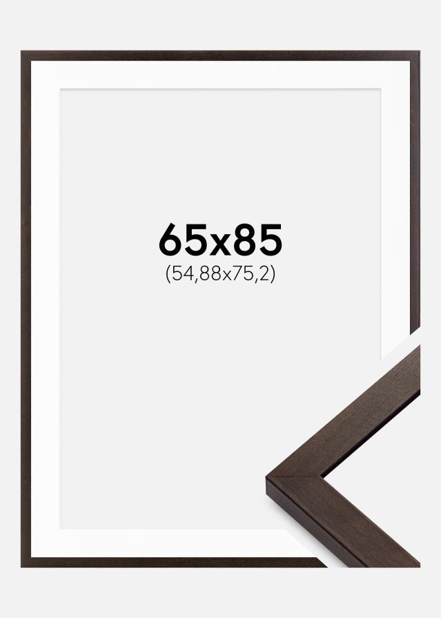 Cadre Selection Noyer 65x85 cm - Passe-partout Blanc 22x30 inches