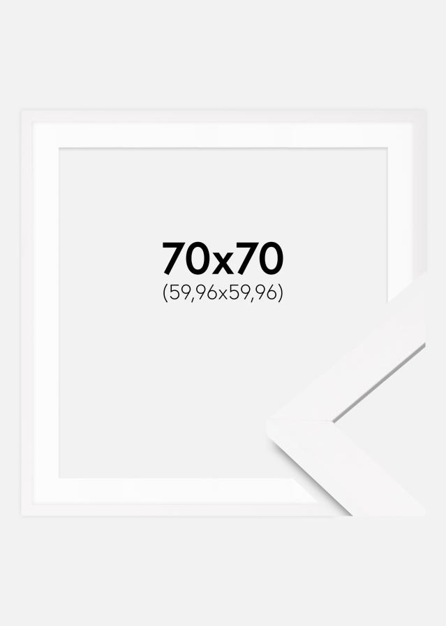 Cadre BGA Classic Blanc 70x70 cm - Passe-partout Blanc 24x24 inches