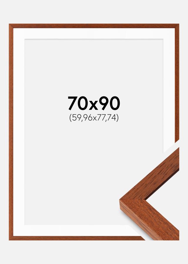 Cadre Hermes Cerise 70x90 cm - Passe-partout Blanc 24x31 inches
