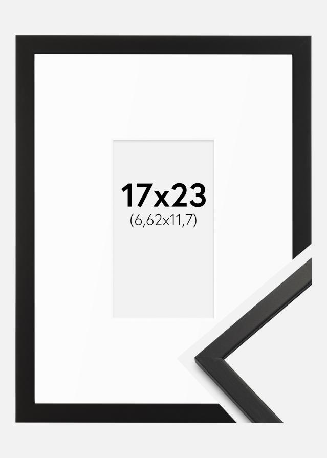Cadre Edsbyn Noir 17x23 cm - Passe-partout Blanc 3x5 inches