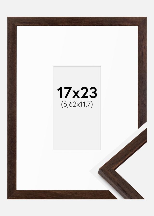 Cadre Edsbyn Noyer 17x23 cm - Passe-partout Blanc 3x5 inches