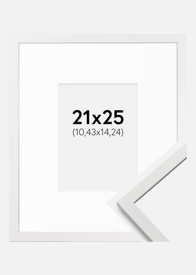 Cadre Edsbyn Blanc 21x25 cm - Passe-partout Blanc 4,5x6 inches