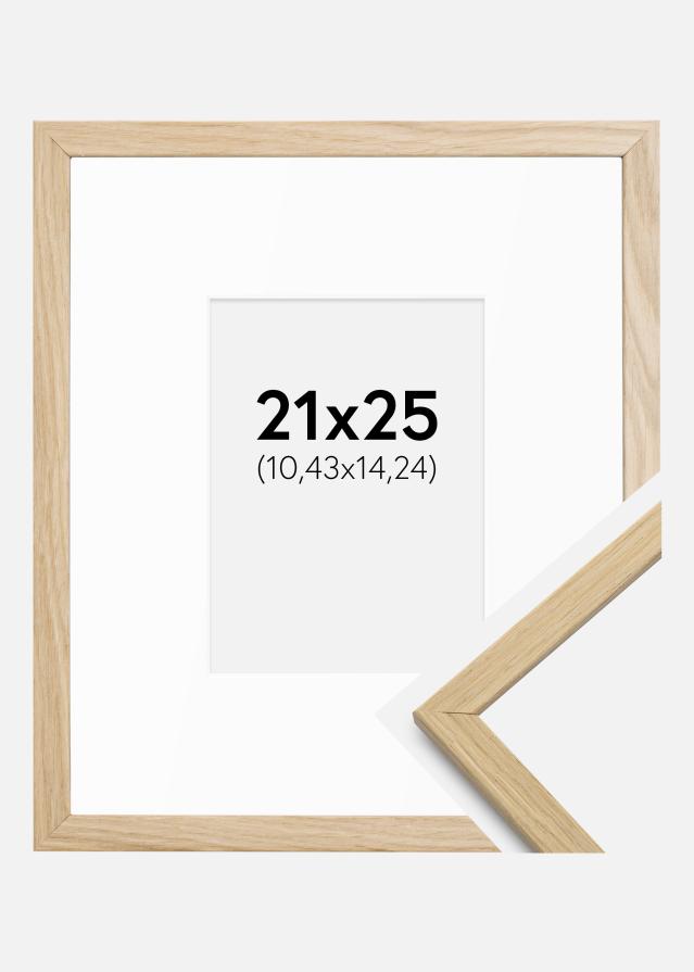 Cadre Edsbyn Chêne 21x25 cm - Passe-partout Blanc 4,5x6 inches