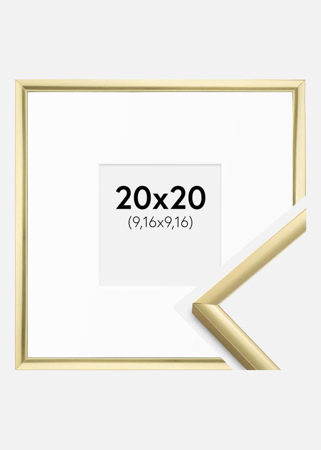Cadre New Lifestyle Or 20x20 cm - Passe-partout Blanc 4x4 inches