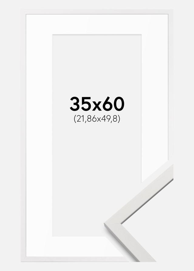 Cadre Edsbyn Blanc 35x60 cm - Passe-partout Blanc 9x20 inches