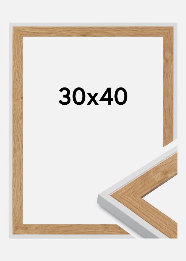 Cadre Linea Verre Acrylique Beech / White 30x40 cm