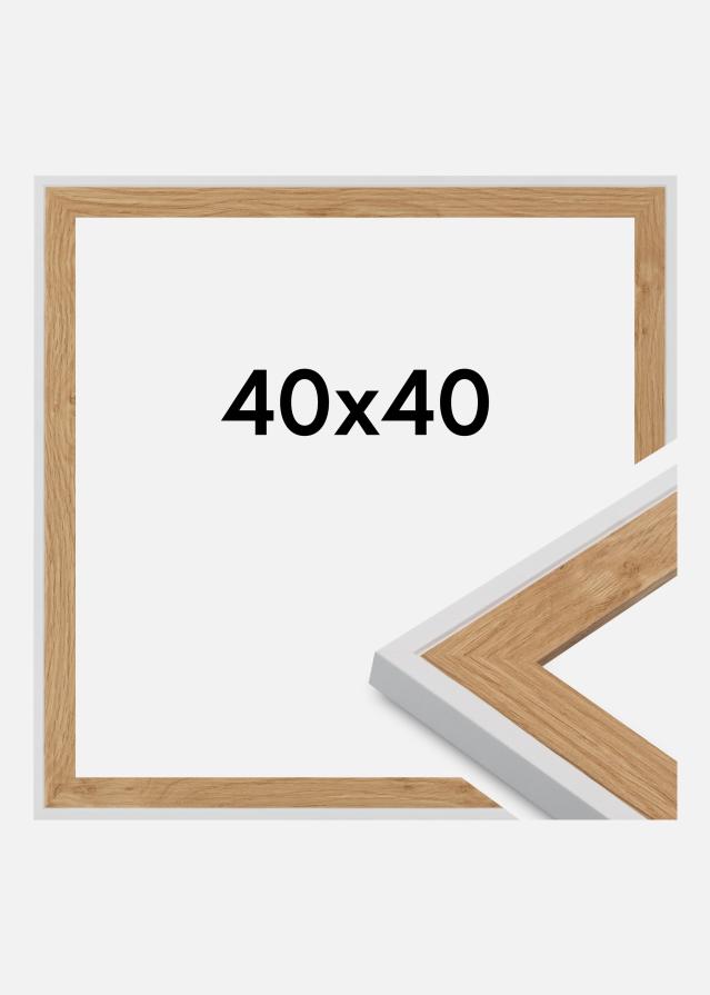 Cadre Linea Verre Acrylique Beech / White 40x40 cm