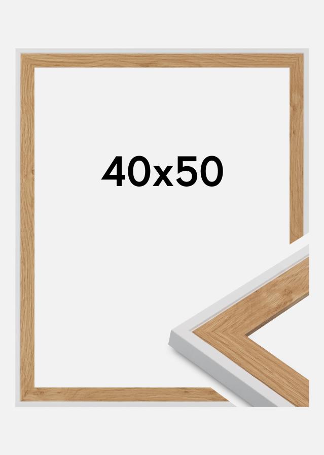 Cadre Linea Verre Acrylique Beech / White 40x50 cm