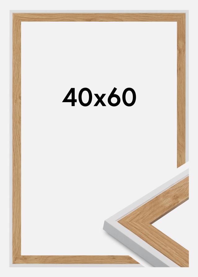 Cadre Linea Verre Acrylique Beech / White 40x60 cm