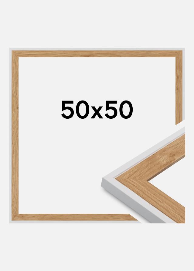 Cadre Linea Verre Acrylique Beech / White 50x50 cm