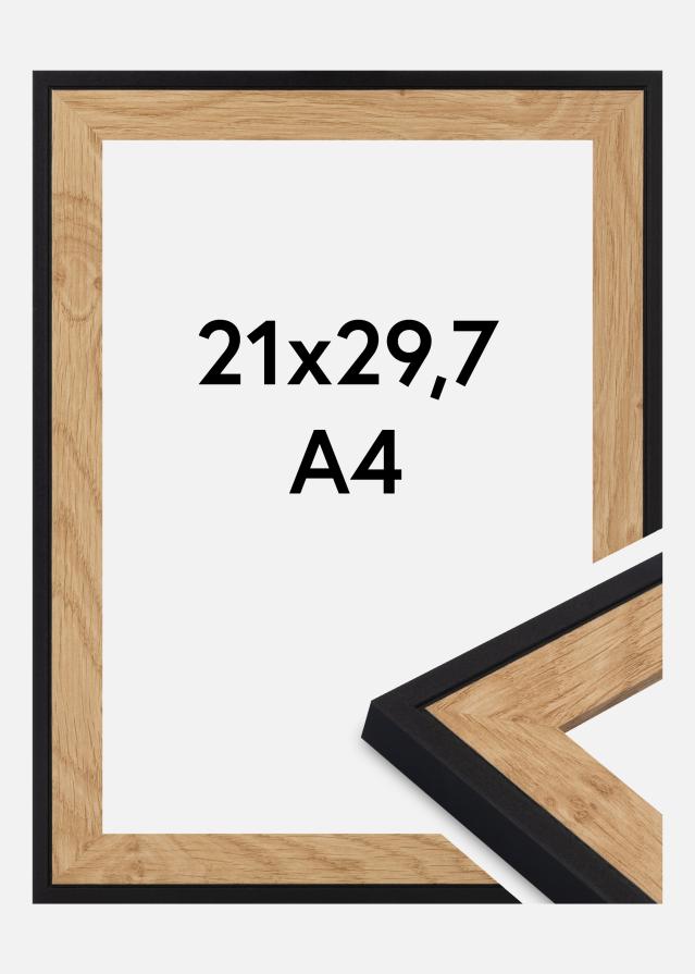 Cadre Linea Verre Acrylique Oak / Black 21x29.7 cm (A4)