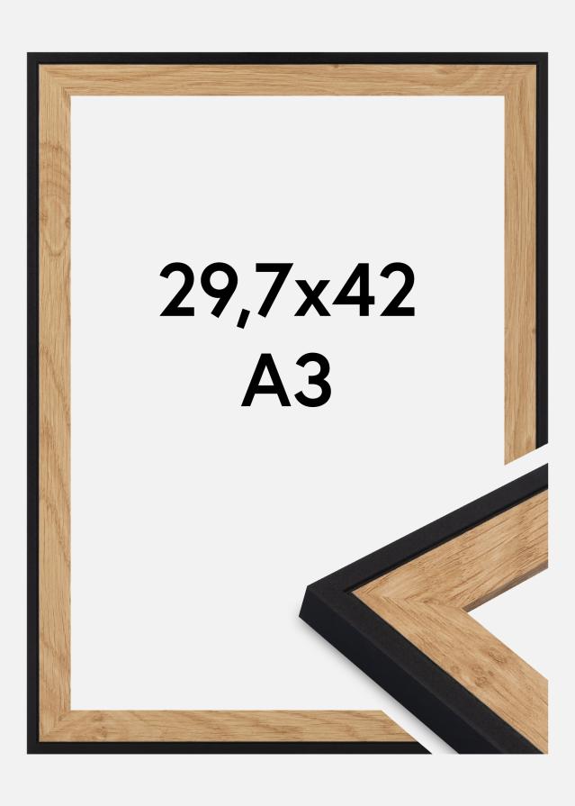 Cadre Linea Verre Acrylique Oak / Black 29.7x42 cm (A3)