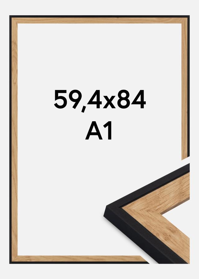 Cadre Linea Verre Acrylique Oak / Black 59.4x84 cm (A1)