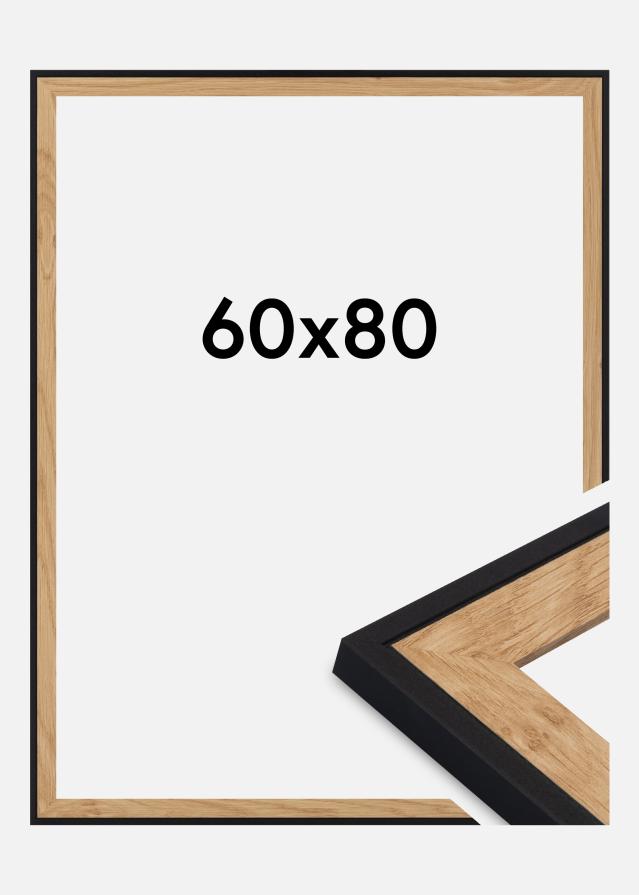 Cadre Linea Verre Acrylique Oak / Black 60x80 cm