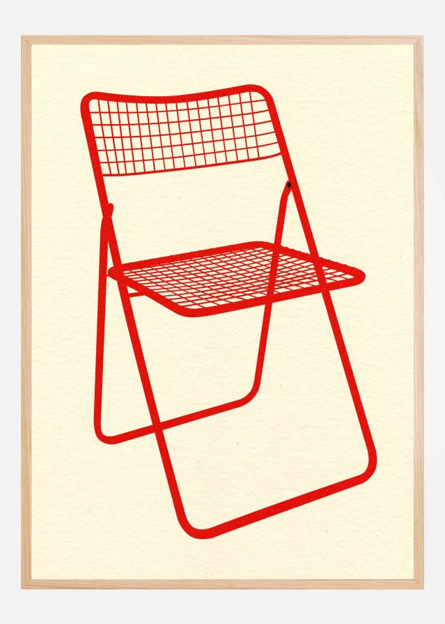 Ted Net Chair Red Poster