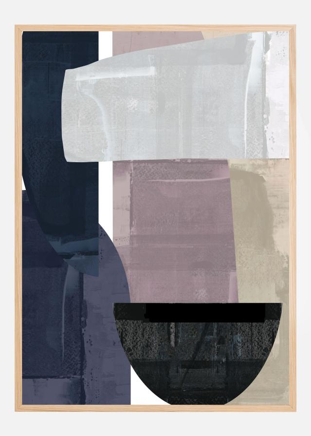 Navy Shapes No2 Poster