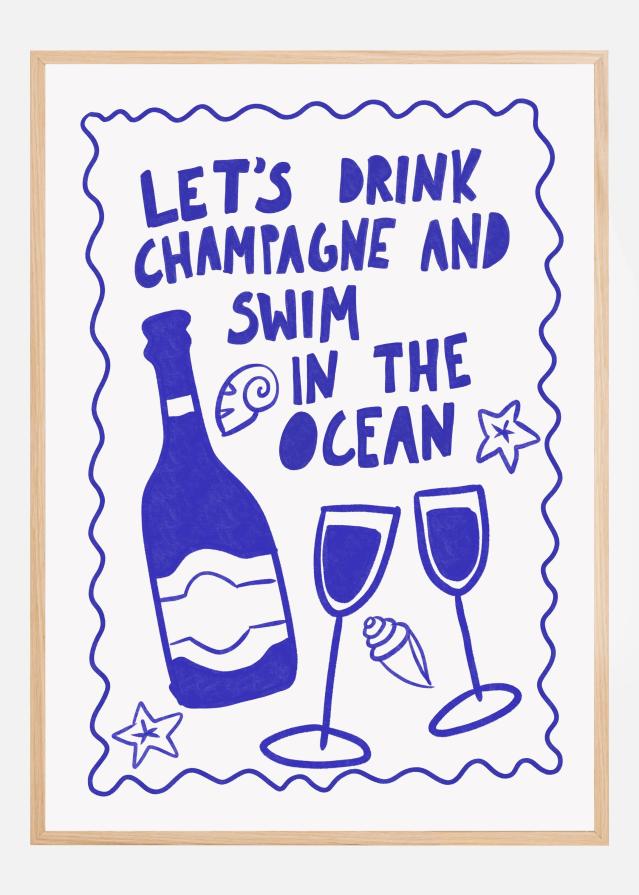 Champagne and Ocean Poster
