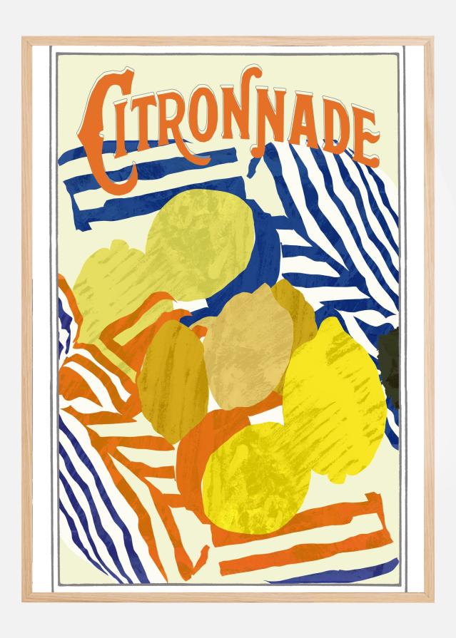 Citronnade Orange and Blue Poster