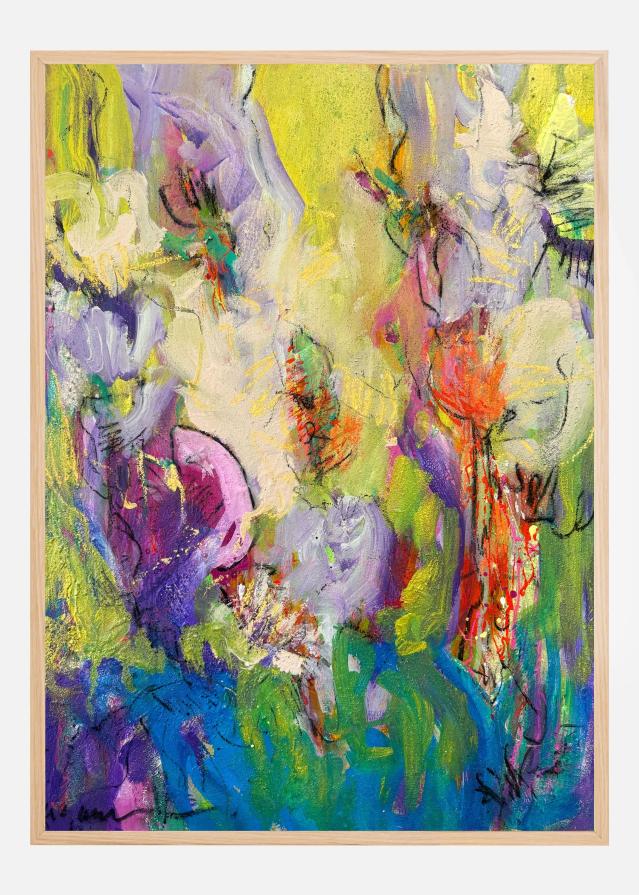 Abstract Blossom Dance Poster