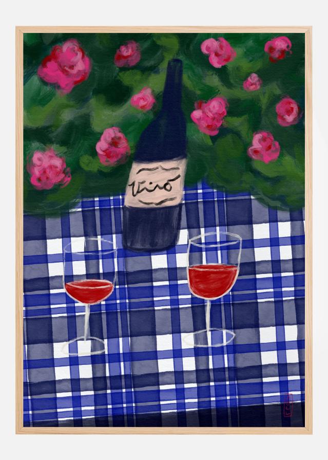 Wine In the Garden Art Poster
