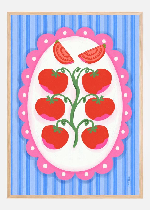 Tomatoes on a Plate Poster