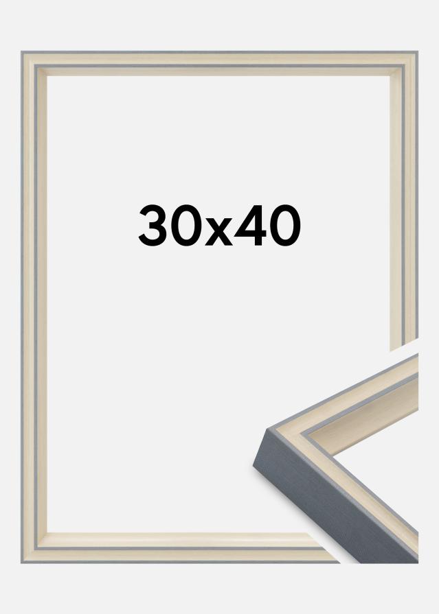Cadre Riga Verre Acrylique Stone White / Bluish Grey 30x40 cm