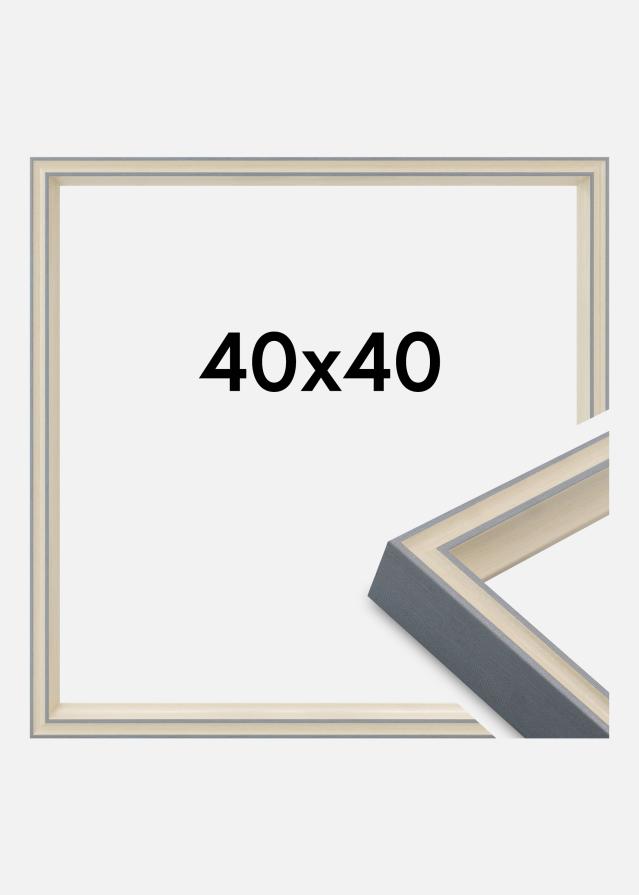 Cadre Riga Verre Acrylique Stone White / Bluish Grey 40x40 cm