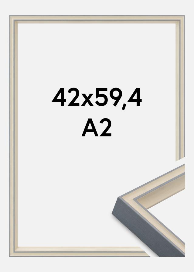 Cadre Riga Verre Acrylique Stone White / Bluish Grey 42x59.4 cm (A2)