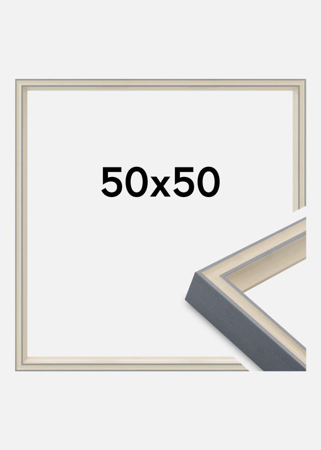 Cadre Riga Verre Acrylique Stone White / Bluish Grey 50x50 cm