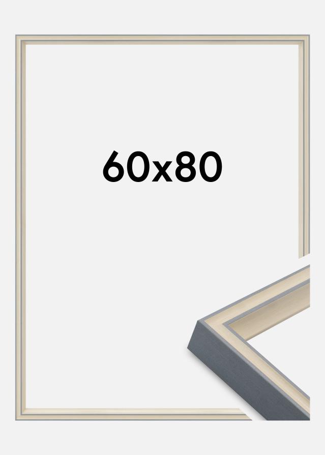 Cadre Riga Verre Acrylique Stone White / Bluish Grey 60x80 cm