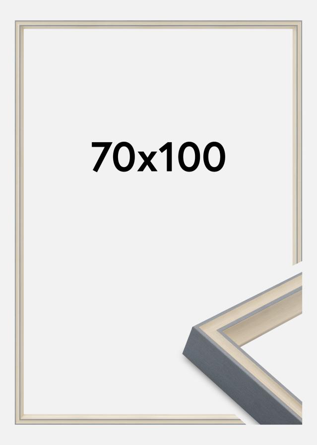 Cadre Riga Verre Acrylique Stone White / Bluish Grey 70x100 cm