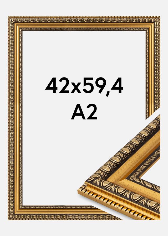 Cadre Ornato Verre Acrylique Gold 42x59.4 cm (A2)