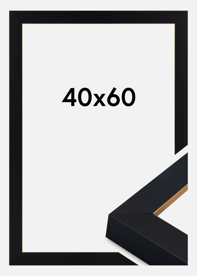 Cadre Sussex Verre Acrylique Noir/Or 40x60 cm