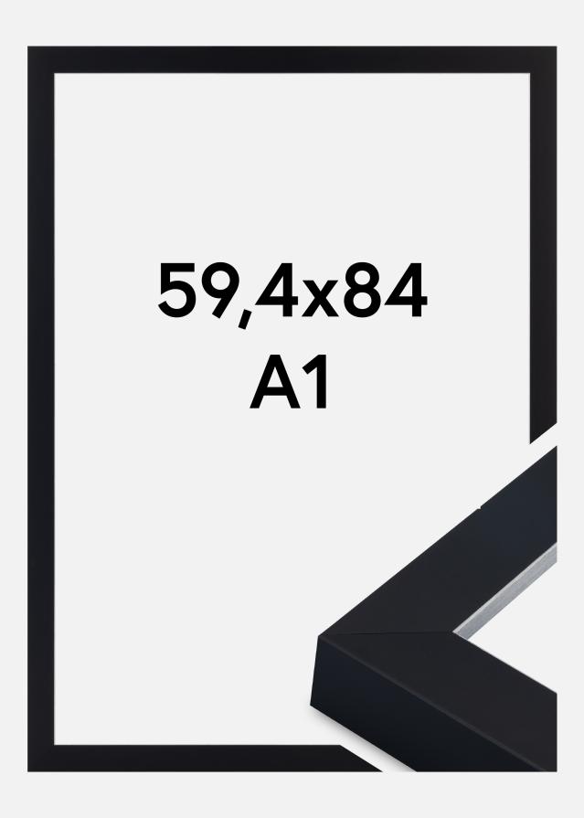 Cadre Sussex Verre Acrylique Noir/Argent 59,4x84 cm (A1)