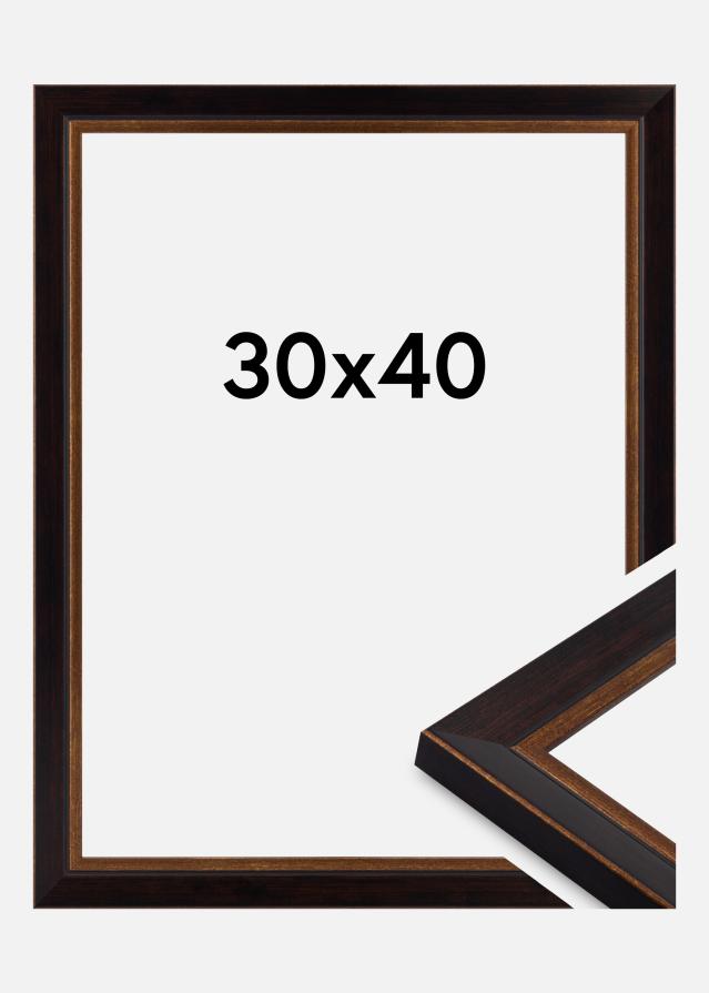 Cadre Apex Verre Acrylique Black / Mahogany 30x40 cm