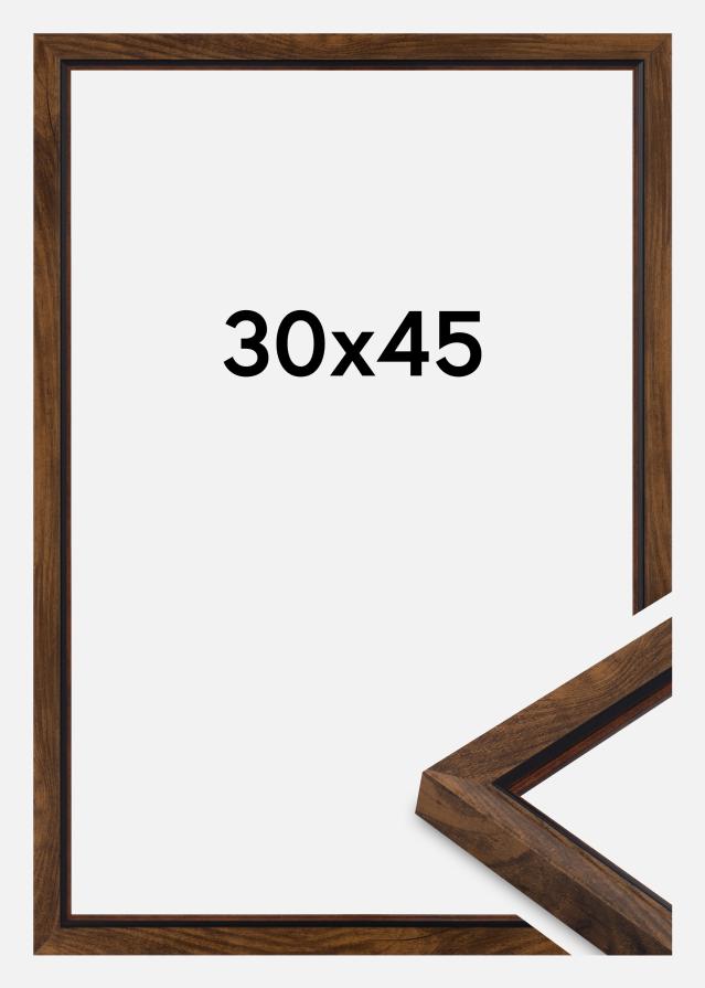 Cadre Obsidian Verre Acrylique Noyer 30x45 cm