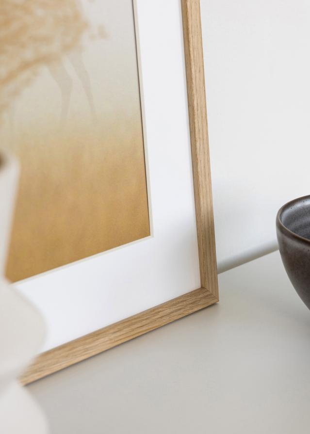 Cadre Edsbyn Chêne 17x23 cm - Passe-partout Blanc 3x5 inches